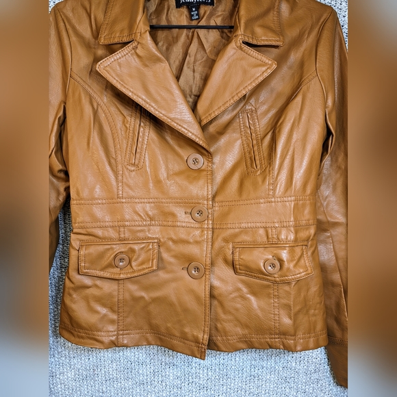 Jennyfer J Faux Leather Jacket size Medium - Picture 2 of 7